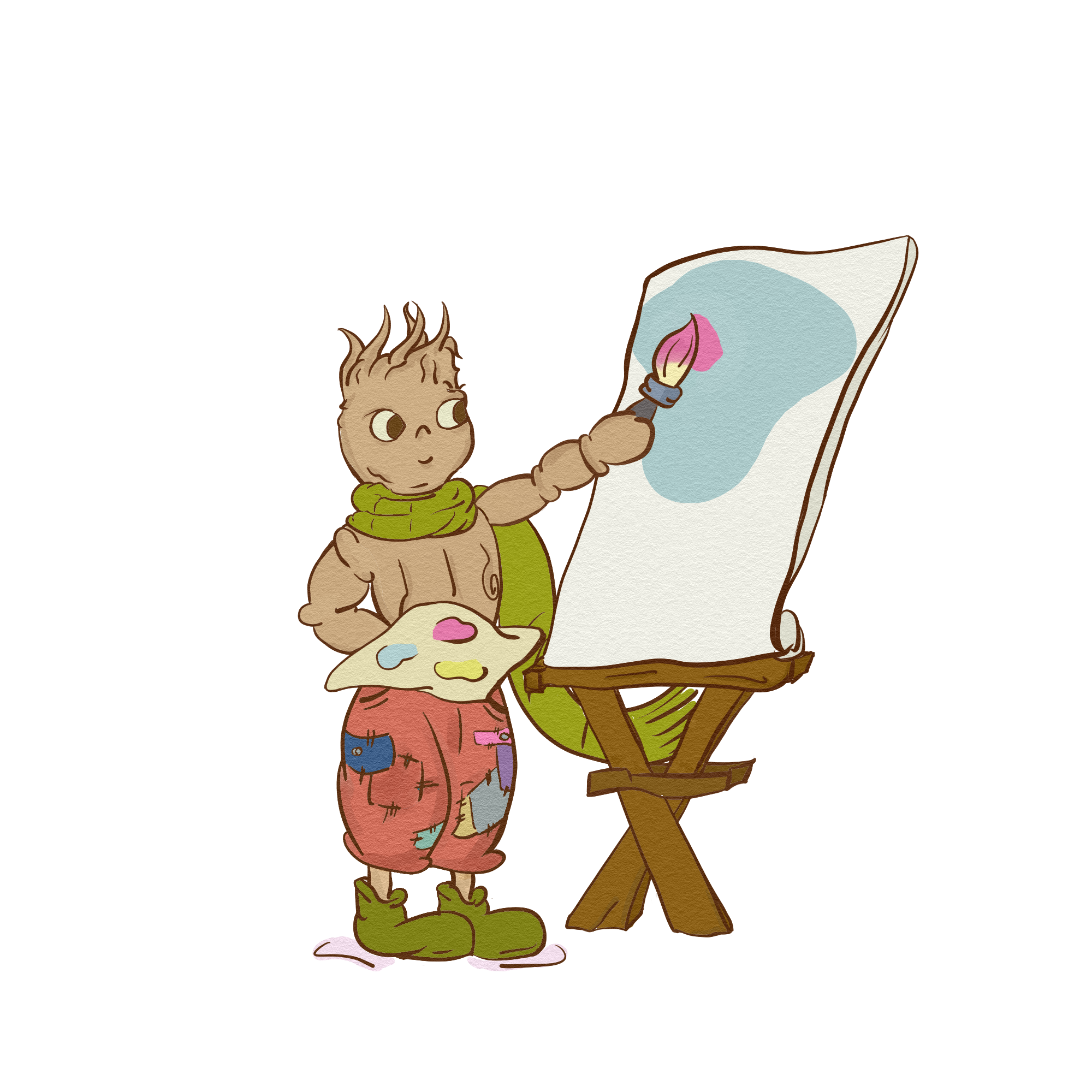 Character painting on map